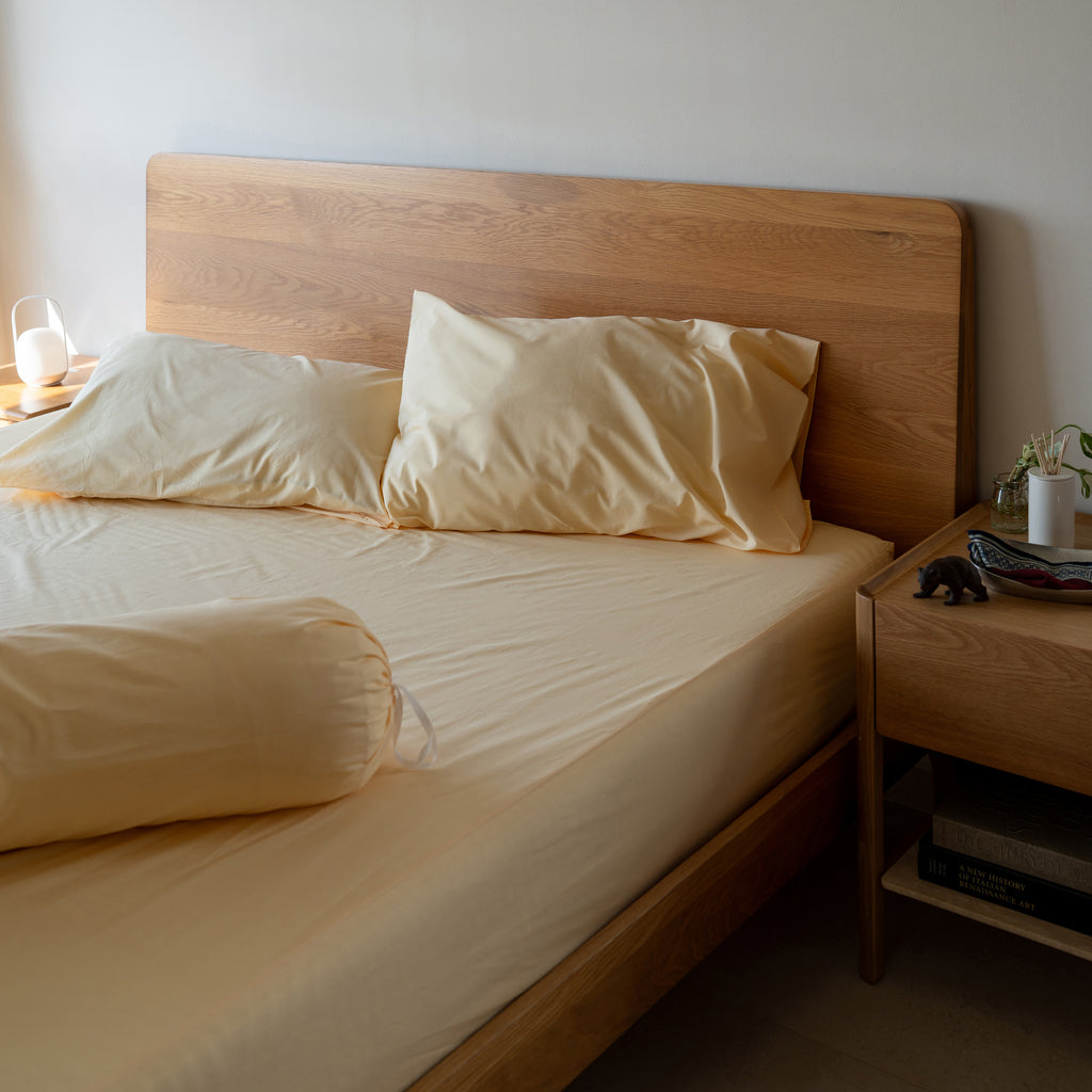 100% Premium Cotton Fitted Bedsheet Set - Classic Percale
