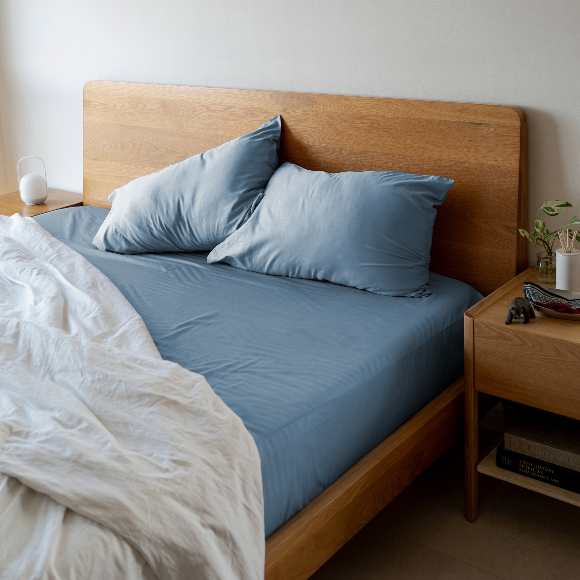 Premium Cotton Sateen Fitted Sheet Set