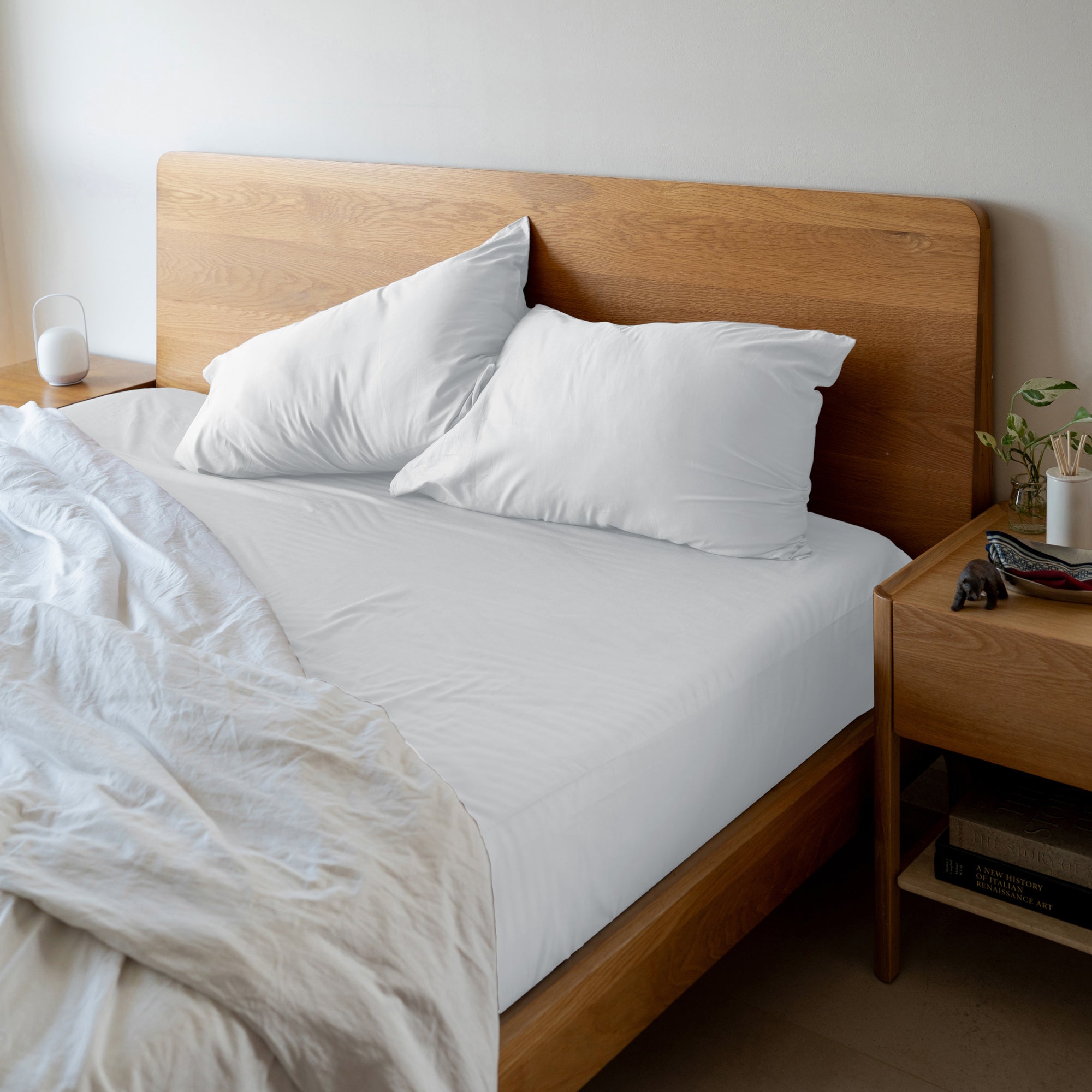 Premium Cotton Sateen Fitted Sheet Set