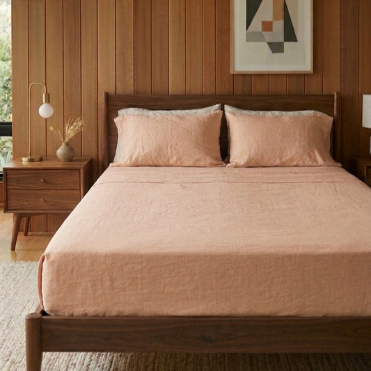 100% Pure Linen Fitted Bedsheet Set - Heritage Series