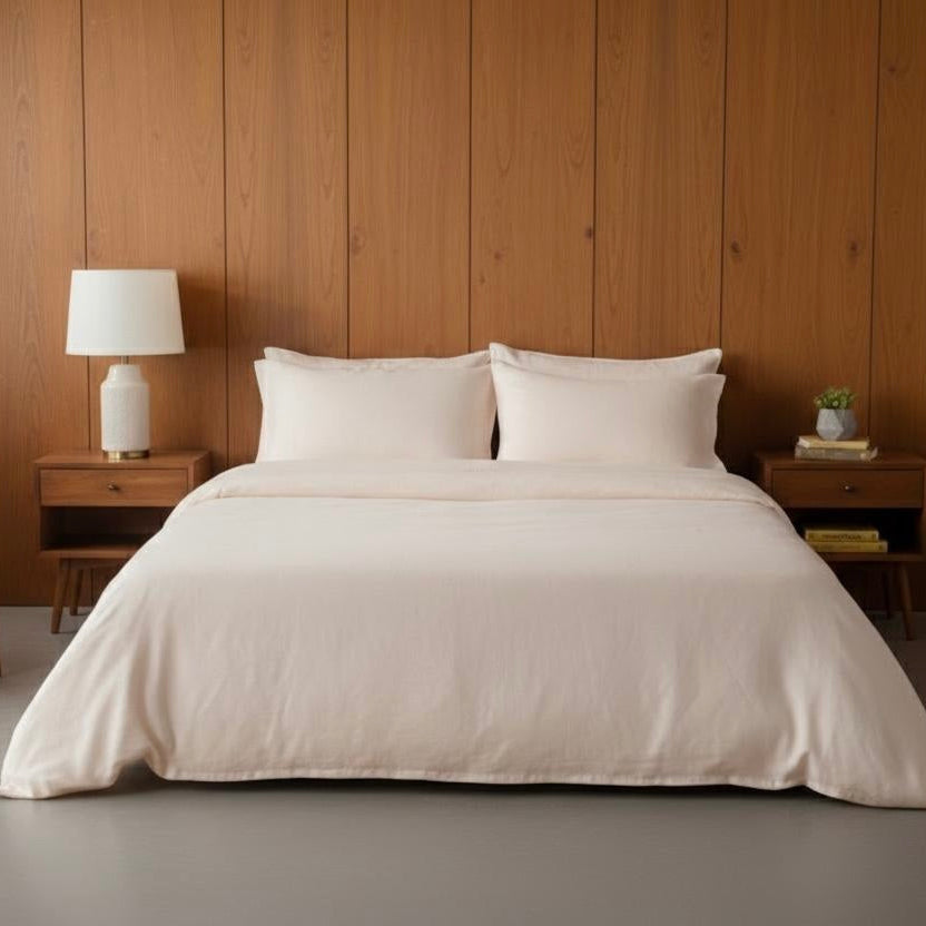 100% Pure Linen Fitted Bedsheet Set - Heritage Series