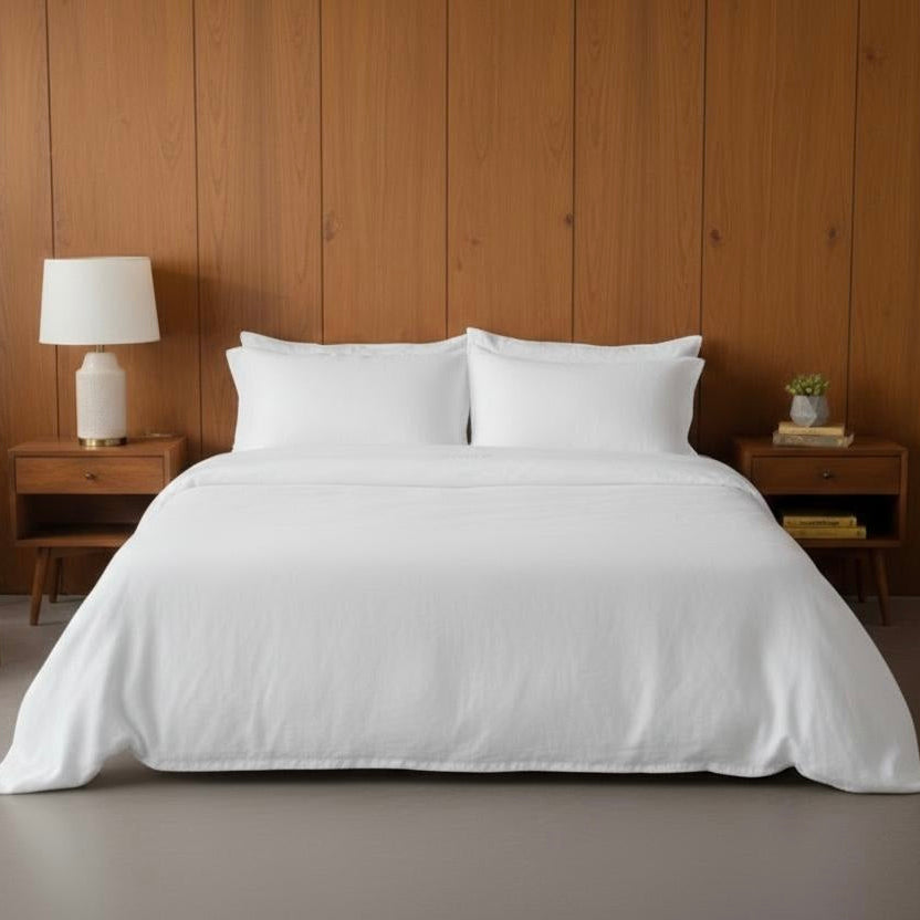 100% Pure Linen Fitted Bedsheet Set - Heritage Series
