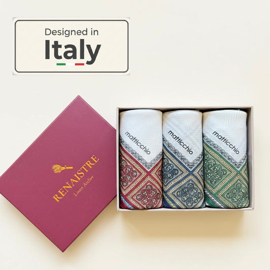 Men's Handkerchief Box Set - Palazzo Classic - Designed in Italy