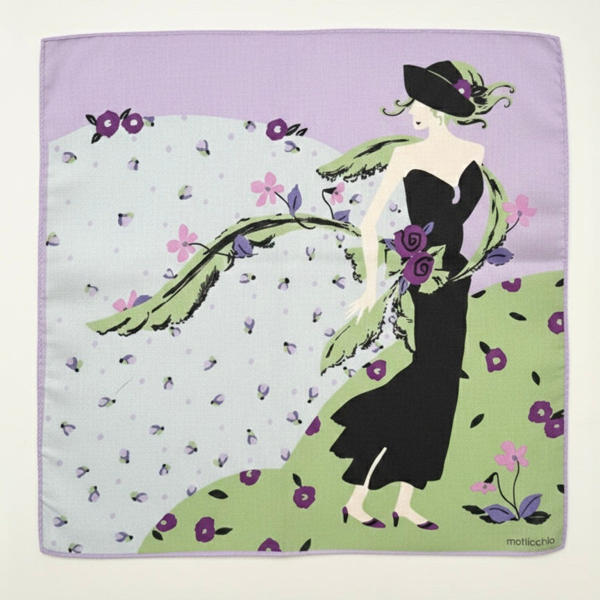 Ladies' Handkerchief Box Set - Pastel Flora - Designed in Italy