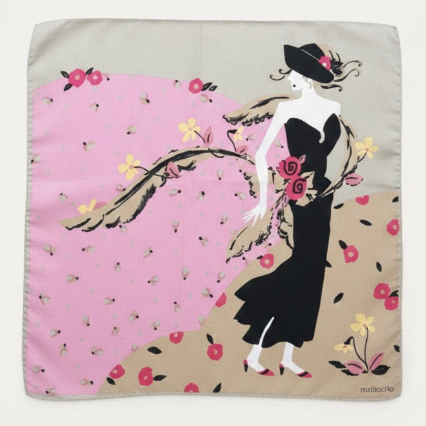 Ladies' Handkerchief Box Set - Pastel Flora - Designed in Italy