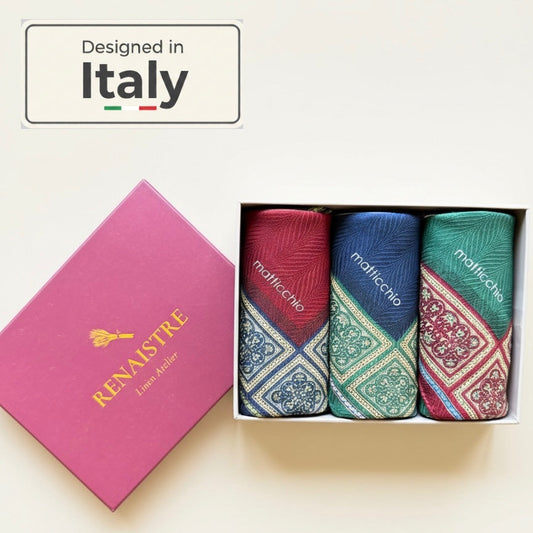 Men's Handkerchief Box Set - Royal Milan - Designed in Italy