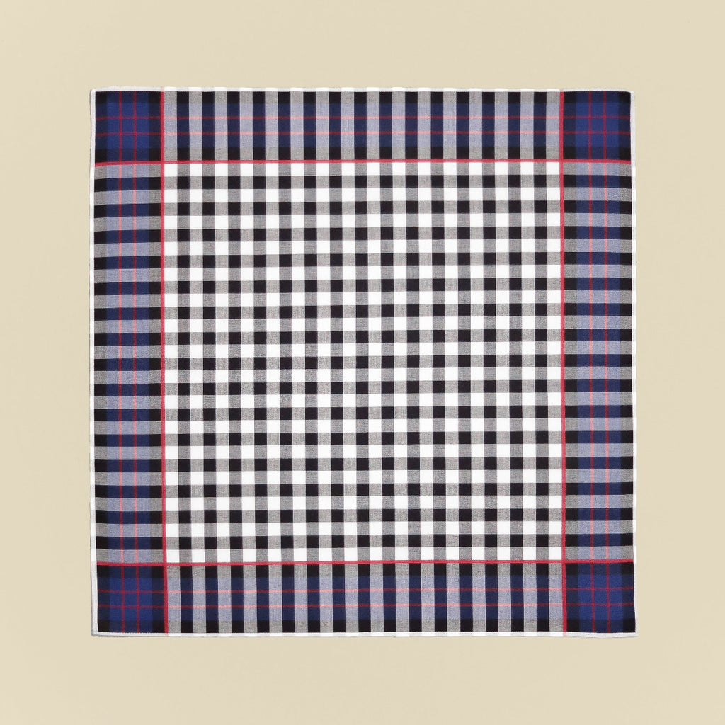 Bordered Checks Men's Handkerchief