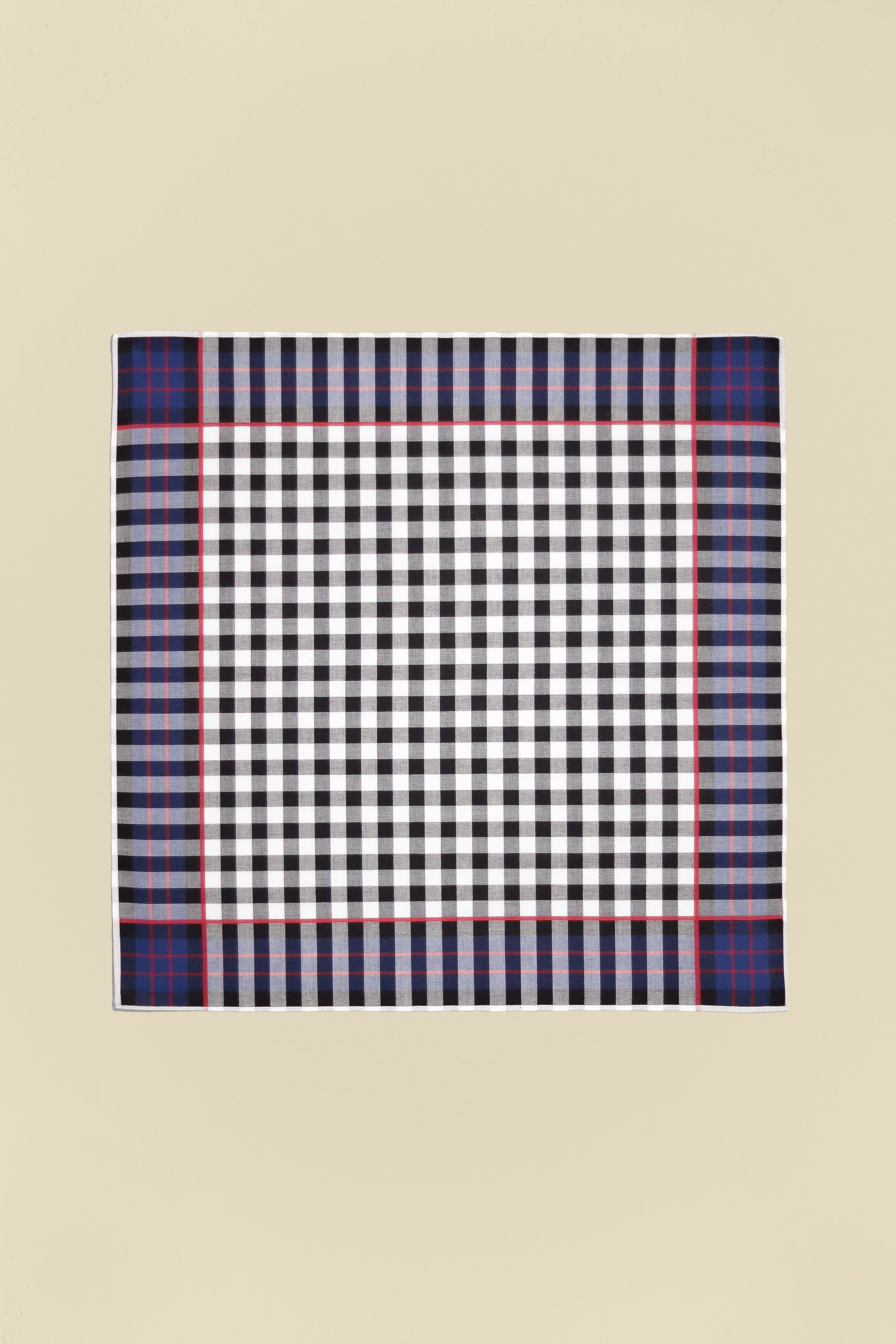 Men's Handkerchief Box Set - Bordered Checks