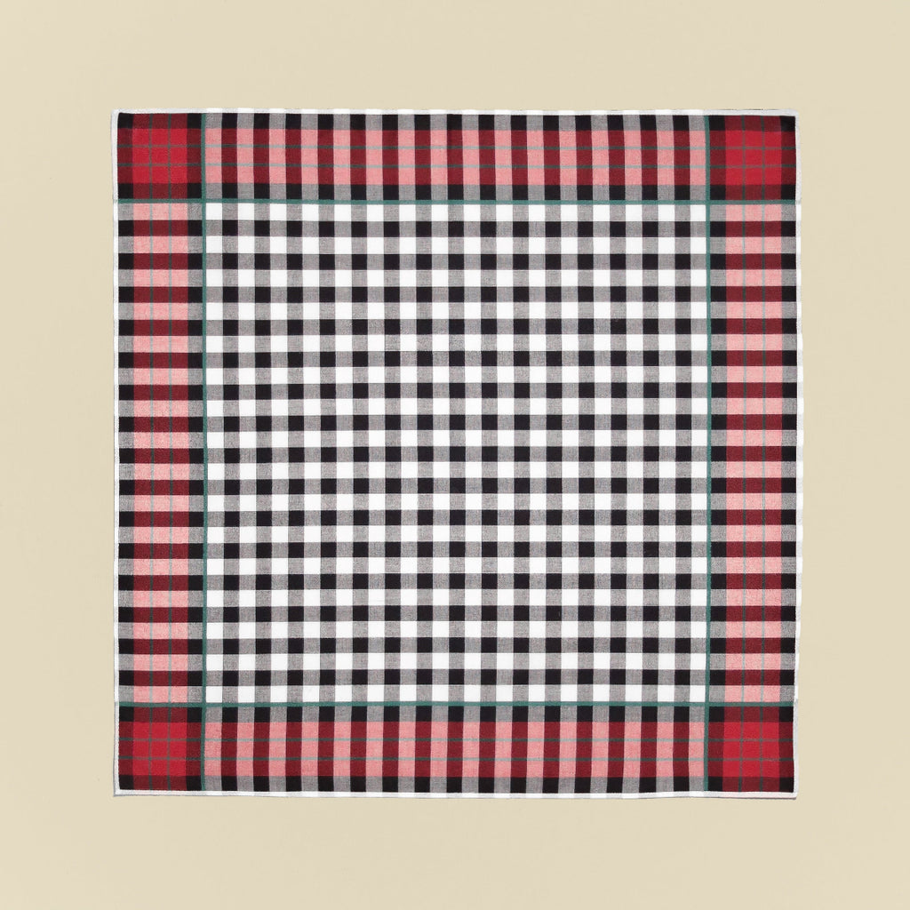 Bordered Checks Men's Handkerchief
