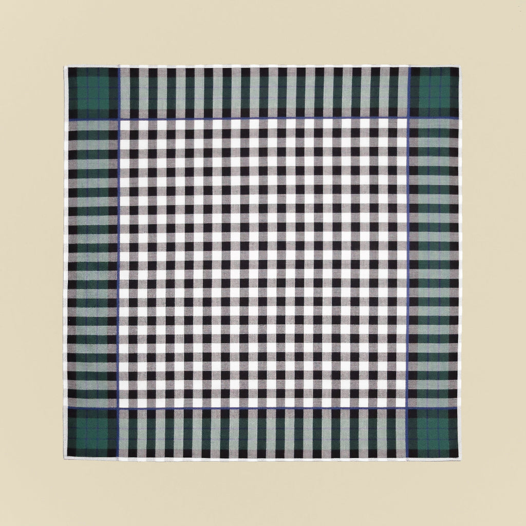 Bordered Checks Men's Handkerchief