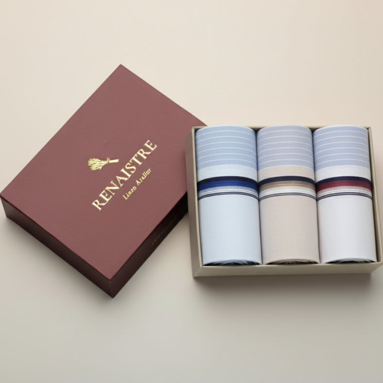 Men's Handkerchief Box Set - Classic Edges